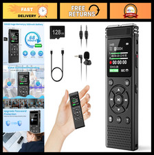 136GB Voice Recorder with Playback, 9000 Hours Audio, Voice Activated, Noise Red
