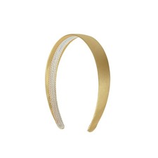 1 Inch Satin Hard Headband for Women and Girls Gold