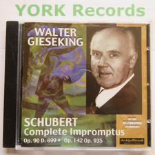 SCHUBERT - Impromptus Complete WALTER GIESEKING - Excellent Con CD Archipel