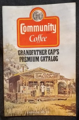 Vintage 1973 Community Coffee Grandfather Cap's Premium Catalog No. 73 Coupons