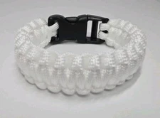 White Paracord Emergency Rope Survival Bracelet 9 Feet 7 Strand 550 LB