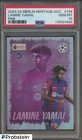 2023-24 Topps Merlin Heritage UCC Soccer Pink #134 Lamine Yamal RC 3/10 PSA 10