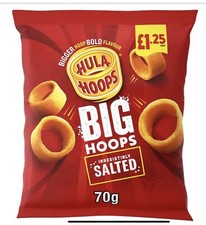 Hula Hoops Big Hoops Salted Crisps 70g, £1.25 PMP Case Of 20