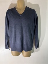Mens M S Marks spencer Medium Charcoal Thin Knit Long Sleeve Jumper Sweater