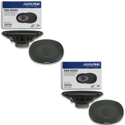 4 X NEW Alpine 6 X 9'' 2-way Car Audio Coaxial Speakers 280 Watts Each