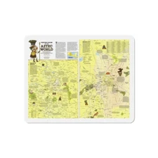 Central America - The Aztec World (1980) (Map) Refrigerator Magnet