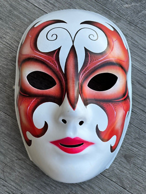 Vtg 1970-80's Fairy Nymph Woolworth Halloween Plastic  Mask w/ Elastic Fastener