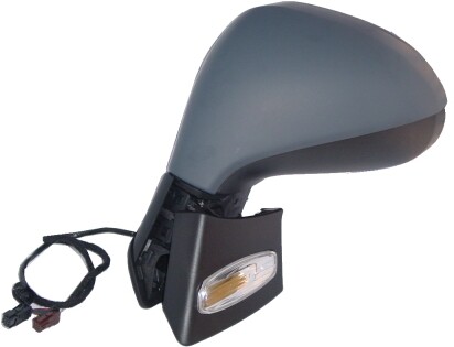 Calotta Specchietto Retrovisore Destro (Passeggero) – Compatibile Con Peugeot 206 Plus (dal 08/2009) – Colore Nero, Ricambio Carrozzeria Aftermarket