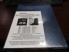 SUPERSAFE STOCK BOOK B4/16,32 BLACKPAGES BLUE COVER NEW IN SHRINKWRAP FREE SHIP!