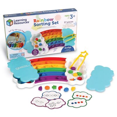 Learning Resources Rainbow Sorting Set,37 Pieces, Ages 3+, Fine Motor Skills,...
