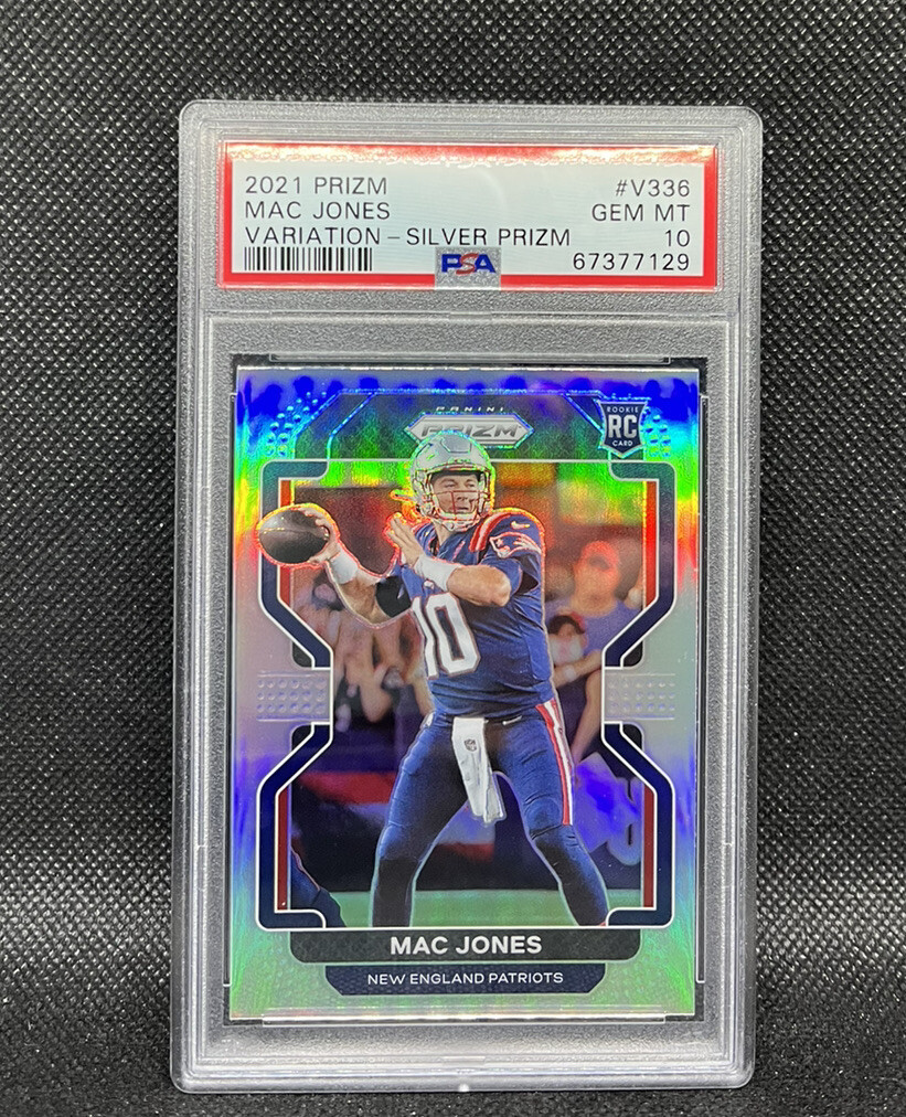 Mac Jones Rookie PSA 10 Variation Silver Prizm 2021 Panini Football #V-336 NFL