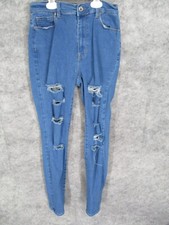 PacSun Women's Jeans 26 Stretch Skinny Fit Distressed Medium Wash Denim Blue