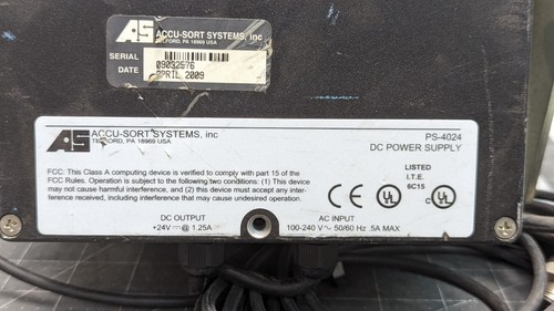 Accu-Sort Axiom Barcode Scanner PS-4024 Power Supply Tested Working Pull[E2S3#3 - Picture 10 of 11
