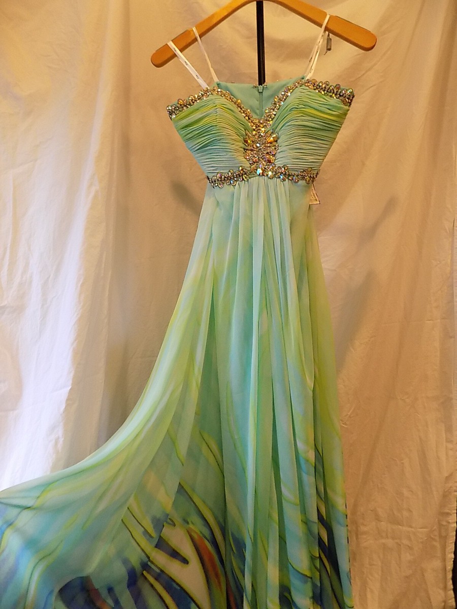 New RIVA DESIGNS Dress W/Rhinestone Sz 4 (236)