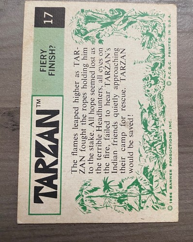 Tarjeta coleccionable Tarzán 1966 individual goma Philadelphia TÚ ELIGES TU TARJETA - Imagen 19 de 49