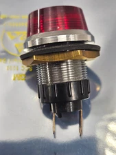 6210-99-096-2732 Red Indicator Light T1090VJ RED TRANSLUCENT LENS 12V