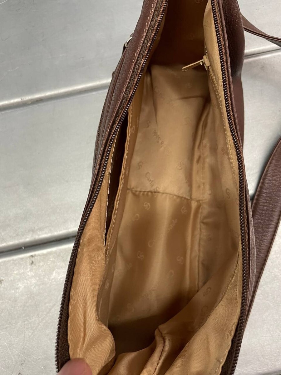 Carla Sade Womens Brown Leather Small Shoulder Bag | eBay