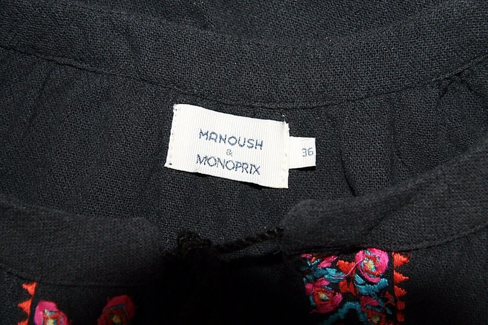 Hübsch Kleid Über Größe Schwarz Manoush & Monoprix Größe 36 Fr Perfekter Zustand - Bild 4 von 4