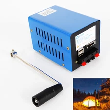 Hand Crank Generator Dynamo Emergency Generator 12/15V USB Charging Portable