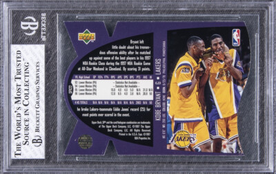 98 SPX gold Kobe Bryant コービー Kobe Bryant 1997 SPx Gold #22 Rookie Card LA Lakers🔥BGS Beckett 7