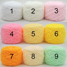 100G Warm Soft Natural Hand Knitting Wool 3PLY Coral Cashmere Plush Fluffy Yarn