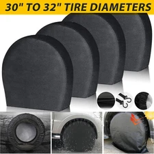 4x Waterproof Wheel Tire Cover 30"-32" RV Truck Car Camper Trailer Sun Protector