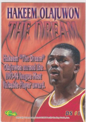 HAKEEM OLAJUWON The Dream RARE CLASSIC BASKETBALL CARD #DS1 Houston Rockets  HOF!