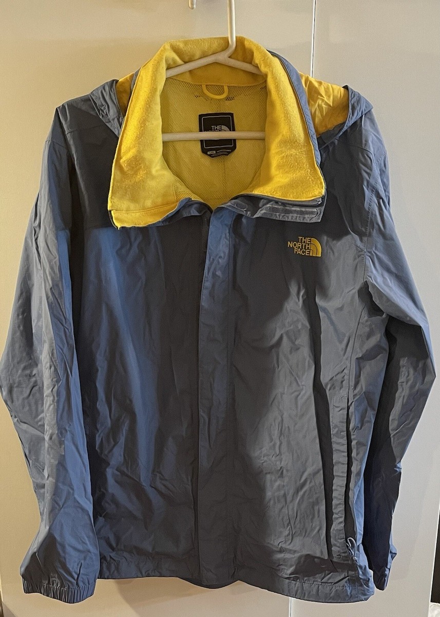 The North Face Men's Resolve Jacket Blue/Yellow Waterproof Size L
