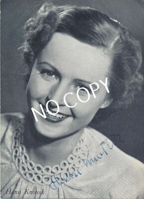 100% original autograph card autographed Hansi Knoteck J1.4