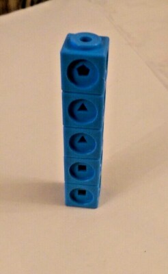 Maths Link Cubes New Pack of 50 light blue 2cmx2cmx2cm (To make