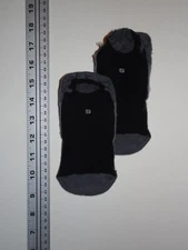 SMARTWOOL Shoe Liners Unisex Small 3-5.5 Dark, Medium Gray Black Mesh Top