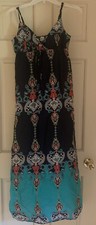 xhilaration maxi sun dress blues tropical Size Medium