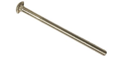 Stainless Steel Carriage Bolt, 3/8'' x 8'', Qty:24