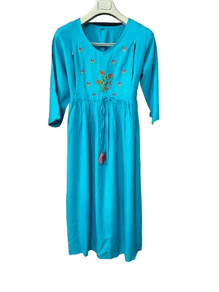 Nursing breastfeeding Maternity handmade Indian dress kurta 2 side zip 2XL - Image 2 of 4