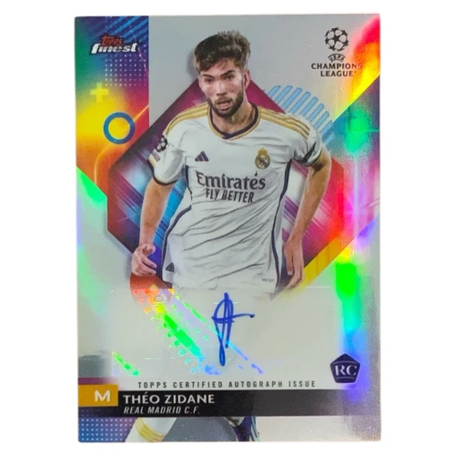 2024 Topps Finest UCL & UFL #A-TZ Theo Zidane RC Rookie Autograph Card