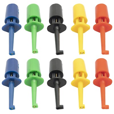 10 x Silicone Test Hook Clips | Sample Test Leads Kit with Multimeter AZDelivery