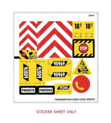 LEGO 60076 Town: City: Construction Demolition Site STICKER