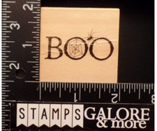 Craft Smart Rubber Stamps HALLOWEEN GHOST BOO SAYING SPIDER WEB BIN-3