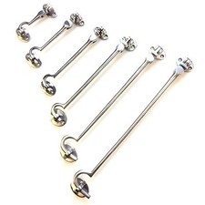 Satin Chrome Heavy Duty Silent Cabin Hook and Eye - 2"/3"/4"/6"/8"/10"/12"