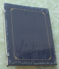 Creative Memories 8.5 X 11 Navy Open Spine Scrapbook Album with Gold Trim