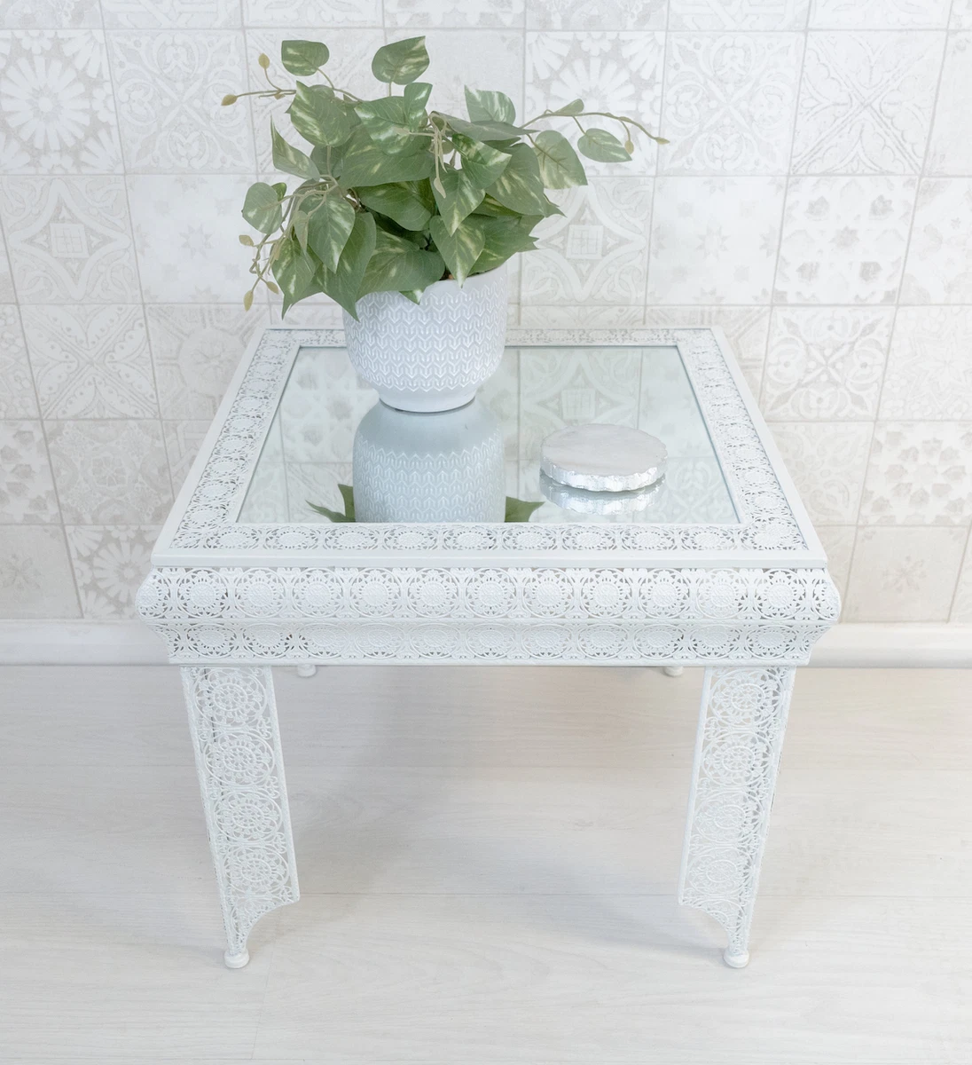 Moroccan metal cheap side table