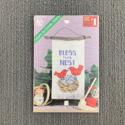 Designs for the Needle Bless This Nest Cross Stitch Mini Kit #2050 3.5X5 in 1996