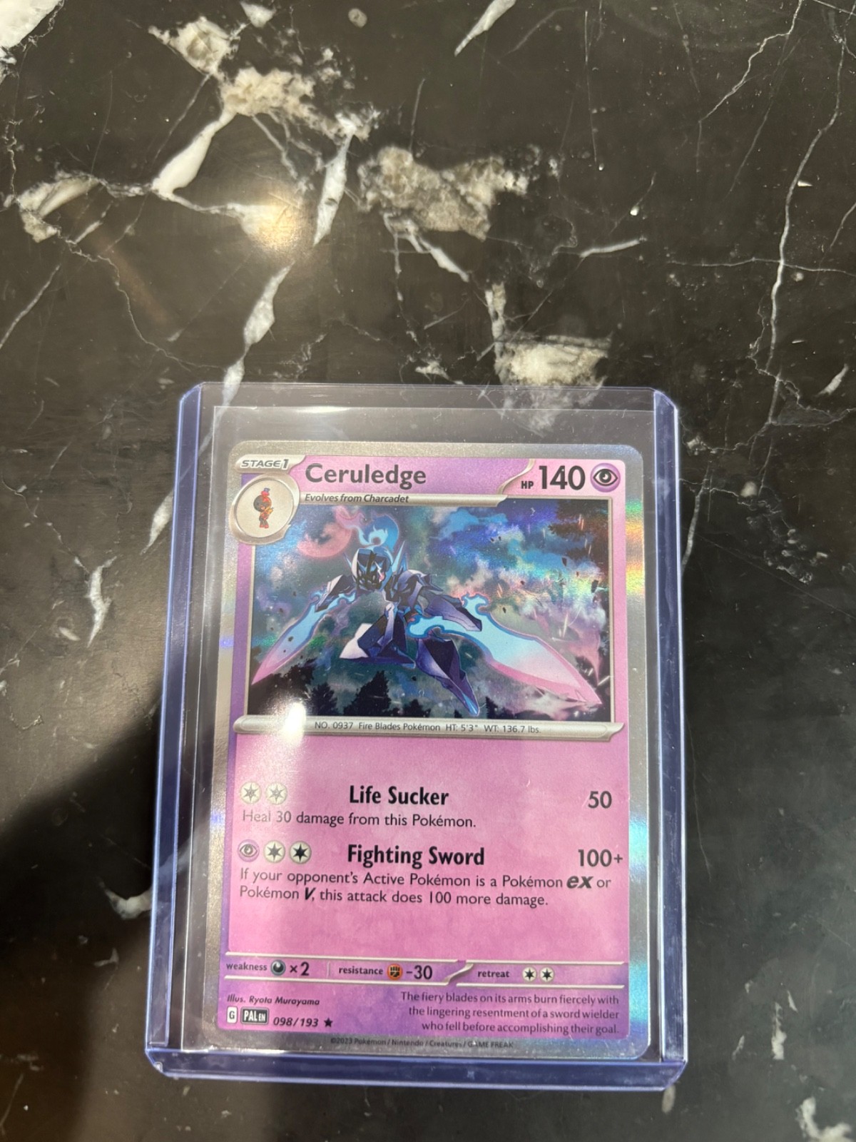Ceruledge 98/193 Pokemon Card Ceruledge Rare 140 HP Holo