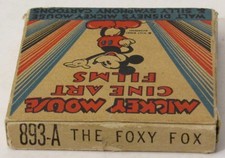 MICKEY MOUSE Cine Art Films Silly Symphony Cartoons 8mm 893-A THE FOXY FOX