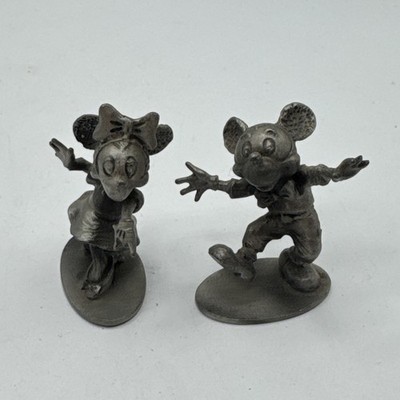 Hudson Pewter Disney Productions Mickey & Minnie Mouse Dancing Figurine 655 654
