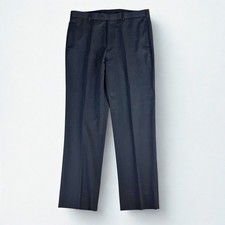 Brooks Brothers Madison Dress Pants Mens 38x32 Gray 100 Wool Flat Front Trouser
