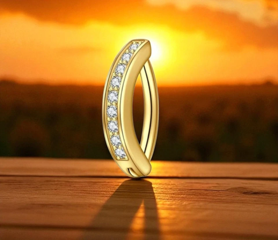 Piercing Acciaio Chirurgico da Ombelico Calibro mm.1,6  con zirconi - Immagine 2 di 4