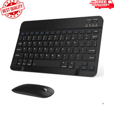 Rechargeable Bluetooth Keyboard and Mouse Combo Universal Ultra-Slim Wireless