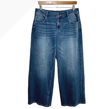 Halara Flex Extra Wide Leg Jeans Womens Large Tall Blue Stretch Denim Casual