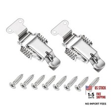 Stainless Steel Spring Loaded Toggle Latch with Lock Hole Angle Large 2.0